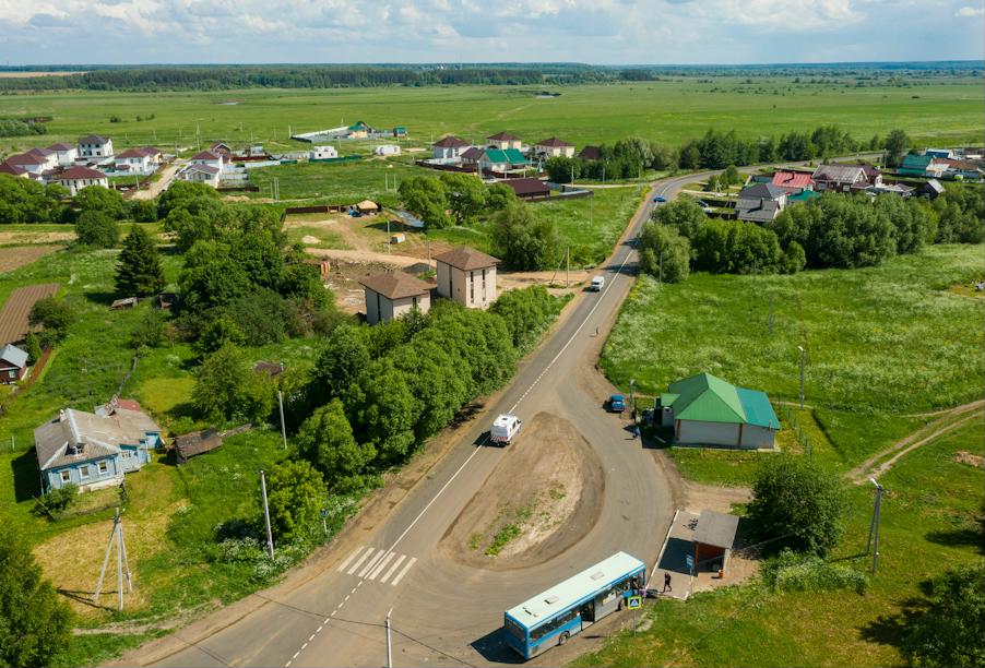 Во Владимирской области отремонтирована дорога, соединяющая села Новое и Ославское